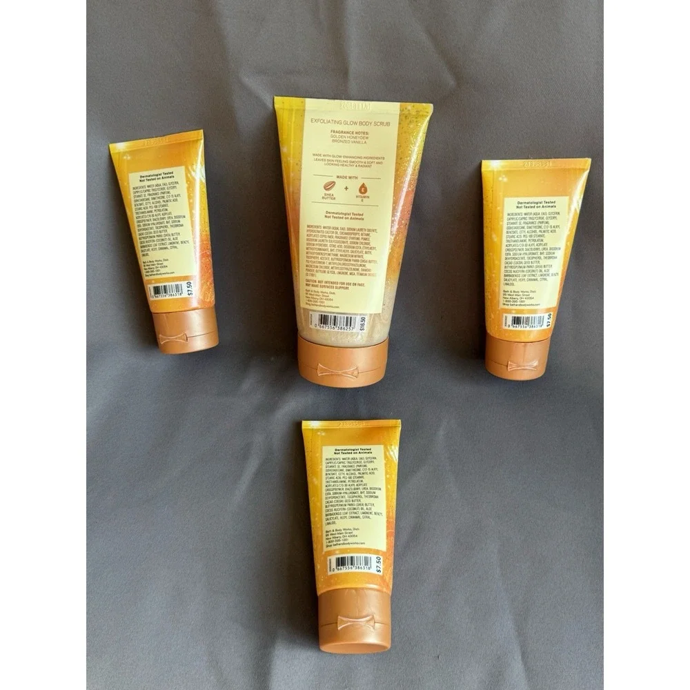 Lot 4 Bath & Body Works SUMMER MELODY Discont Exfoliating‎ Glow Wash Scrub Cream